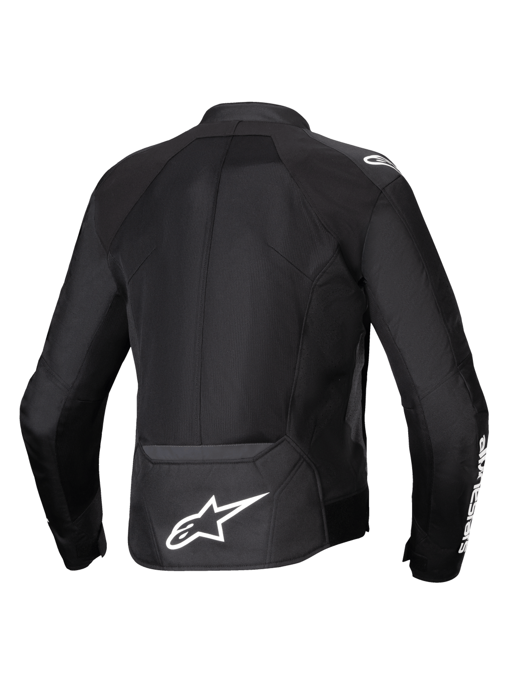 Alpinestars Viper Air V4 Jacket, men's black textile motorcycle jacket with ventilated mesh panels and back Astars logo.