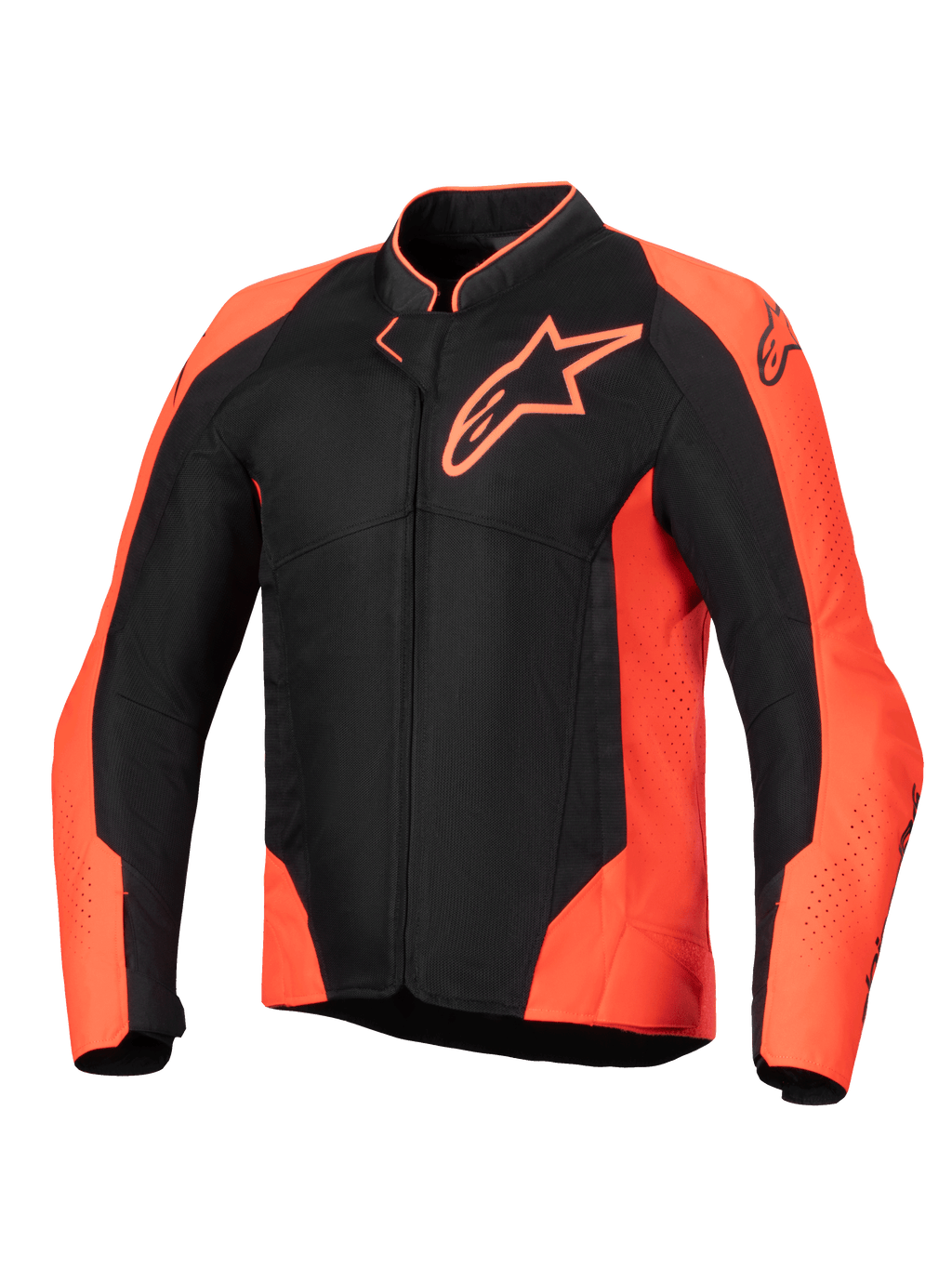 Alpinestars Viper Air V4, casaco de moto racing ventilado para homem, preto e vermelho fluo, Tech-Air Ready.