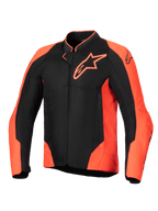 Alpinestars Viper Air V4, casaco de moto racing ventilado para homem, preto e vermelho fluo, Tech-Air Ready.