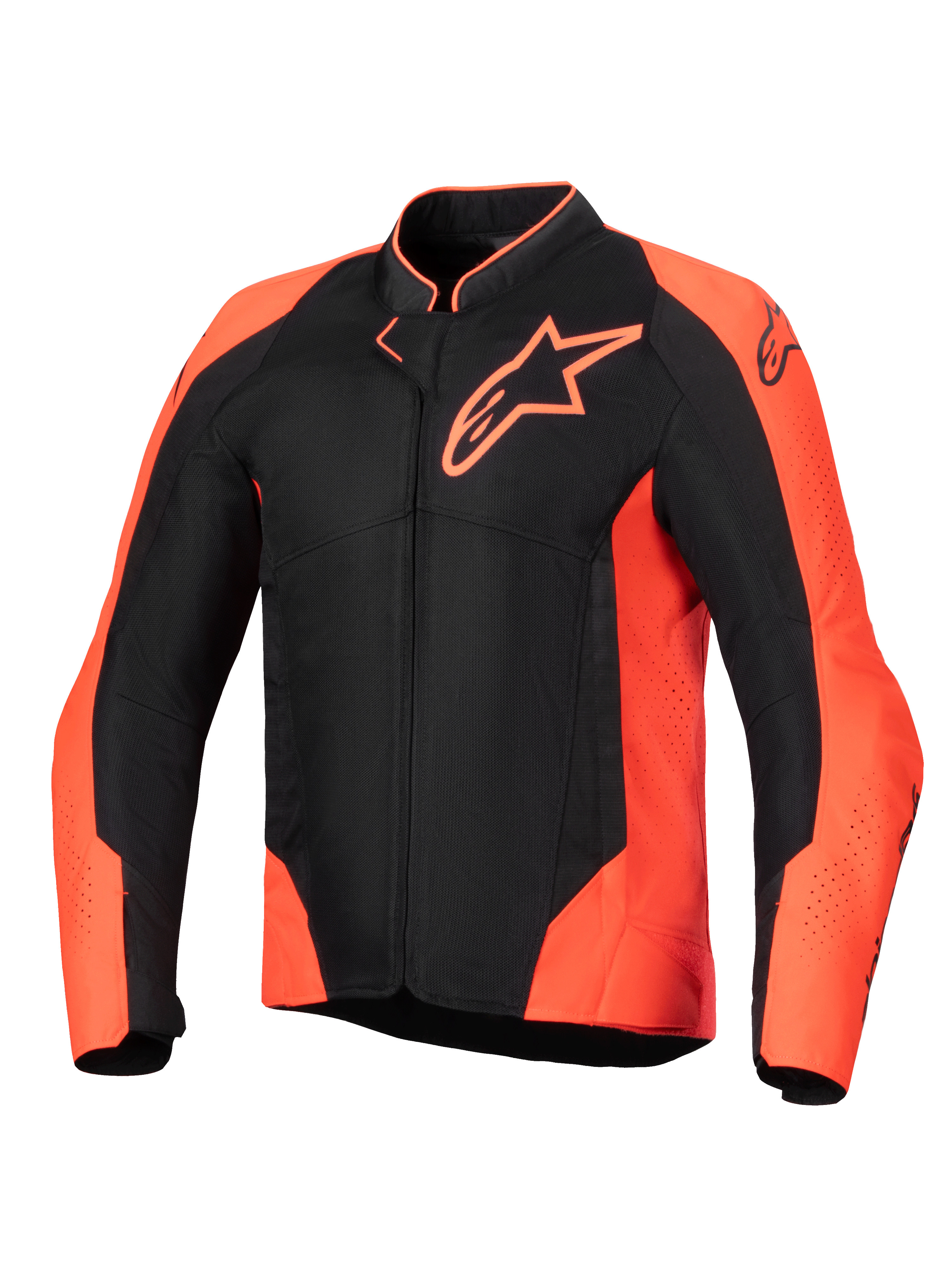 Alpinestars Viper Air V4, casaco de moto racing ventilado para homem, preto e vermelho fluo, Tech-Air Ready.
