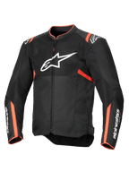 Alpinestars Jaqueta T-SPS Air V2, casaco de moto para homem, preto e vermelho fluorescente, ventilado, pronto para Tech-Air.