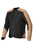 Alpinestars Jaqueta C-1 Air, casaco de moto urbano para homem, em malha têxtil areia e preta, proteção certificada CE.