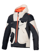 Alpinestars Jaqueta Mogress Air, casaco de moto urbano para homem, preto, amêndoa e laranja, ripstop ventilado com proteção CE.