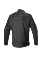 Alpinestars Luc V2 Air, casaco de moto urbano para homem, preto, vista traseira com painéis de malha têxtil e design preparado para Tech-Air