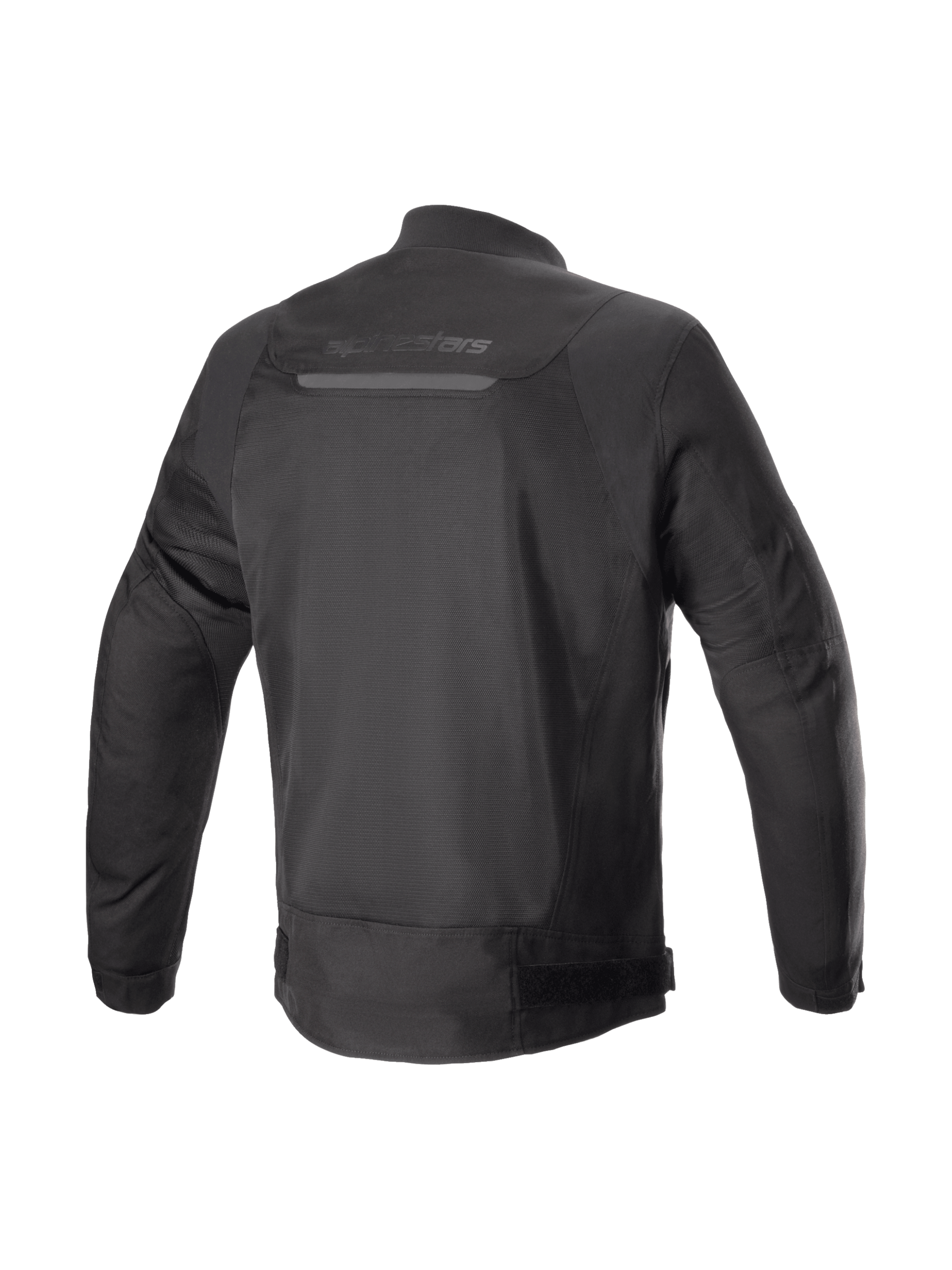 Alpinestars Luc V2 Air, casaco de moto urbano para homem, preto, vista traseira com painéis de malha têxtil e design preparado para Tech-Air