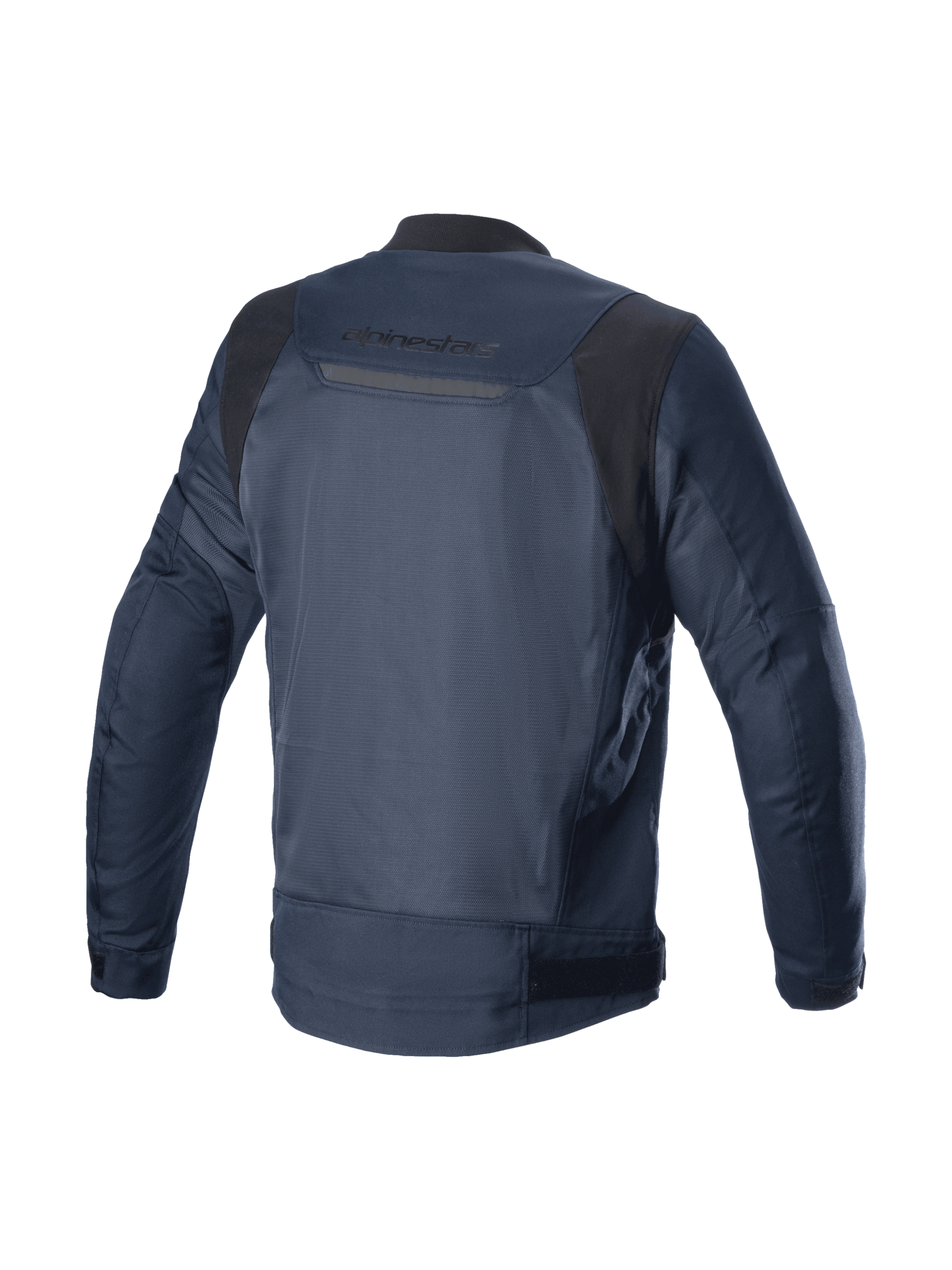 Alpinestars Luc V2 Air Jacket, Men's Urban Road Motorcycle Jacket in Navy and Black with ventilated mesh and reflective back.