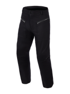 Calças Alpinestars Flex-AST Canvas, calças de motociclismo urbanas, pretas, com bolsos frontais com fole e fecho de correr, joelhos pré-moldados ergonómicos, tecido de lona elástica e design inspirado em roupa de trabalho para condução urbana