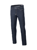 Alpinestars Cult-8 Stretch Denim, calças de ganga de moto para homem, azul, ajuste relaxado, proteção Nucleon Flex Plus, certificadas CE.