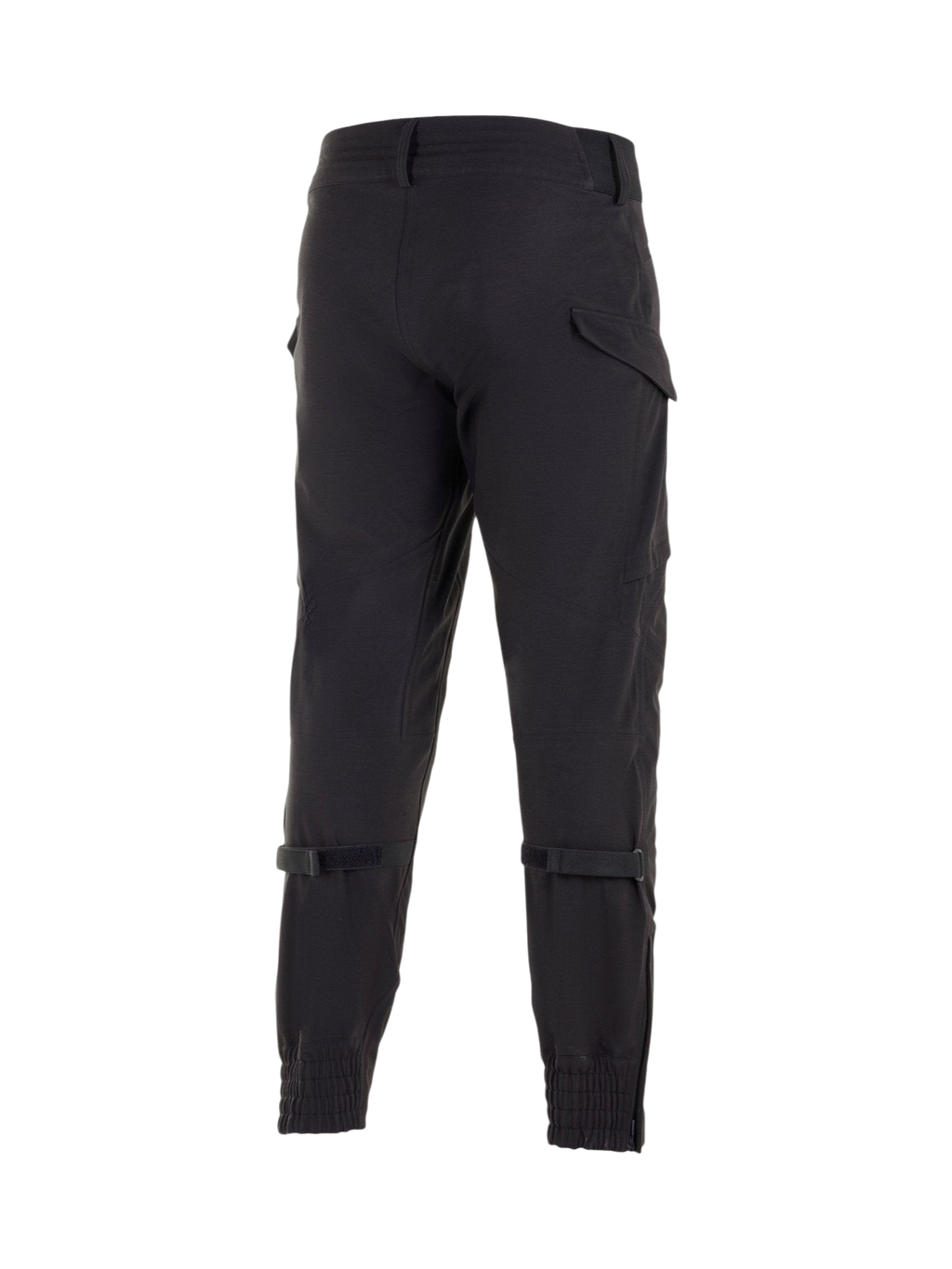 Alpinestars calças Juggernaut impermeáveis, calças de moto urbanas pretas para homem, em softshell, vista traseira.