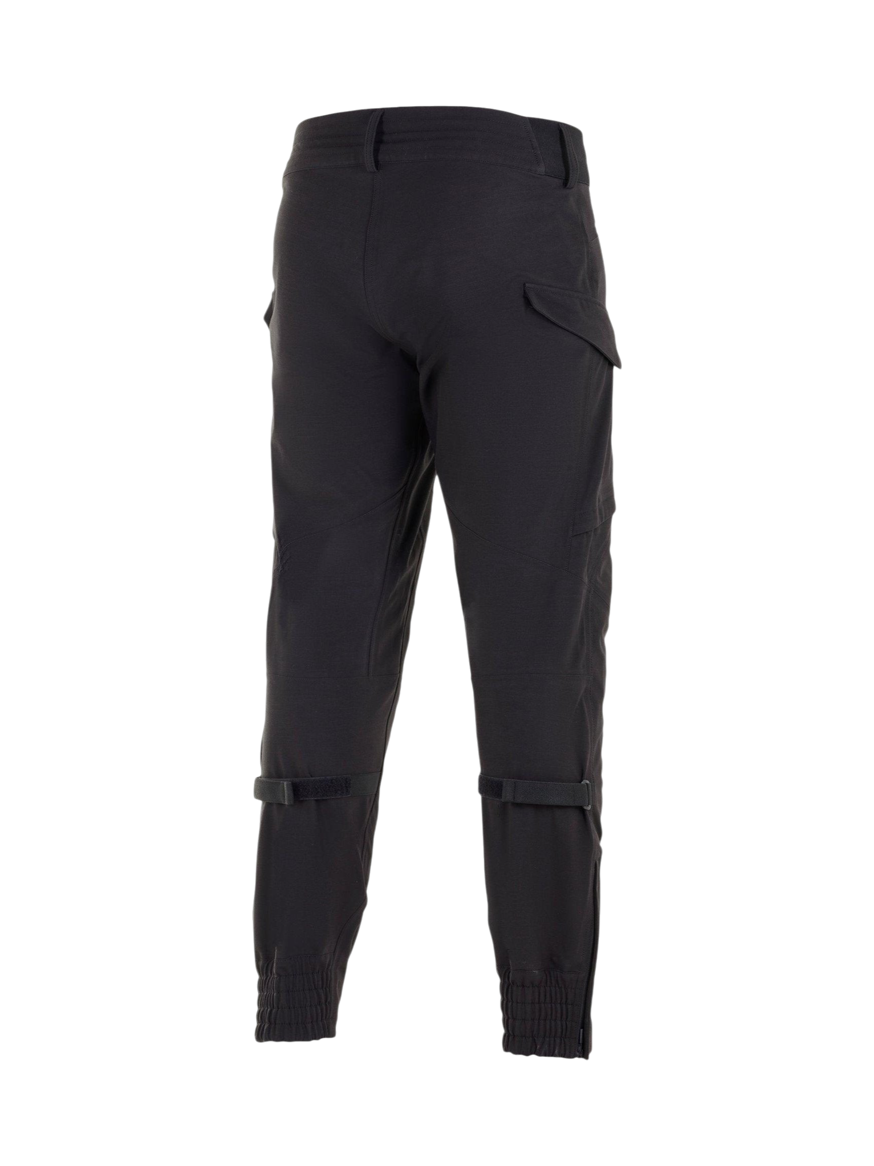 Alpinestars calças Juggernaut impermeáveis, calças de moto urbanas pretas para homem, em softshell, vista traseira.