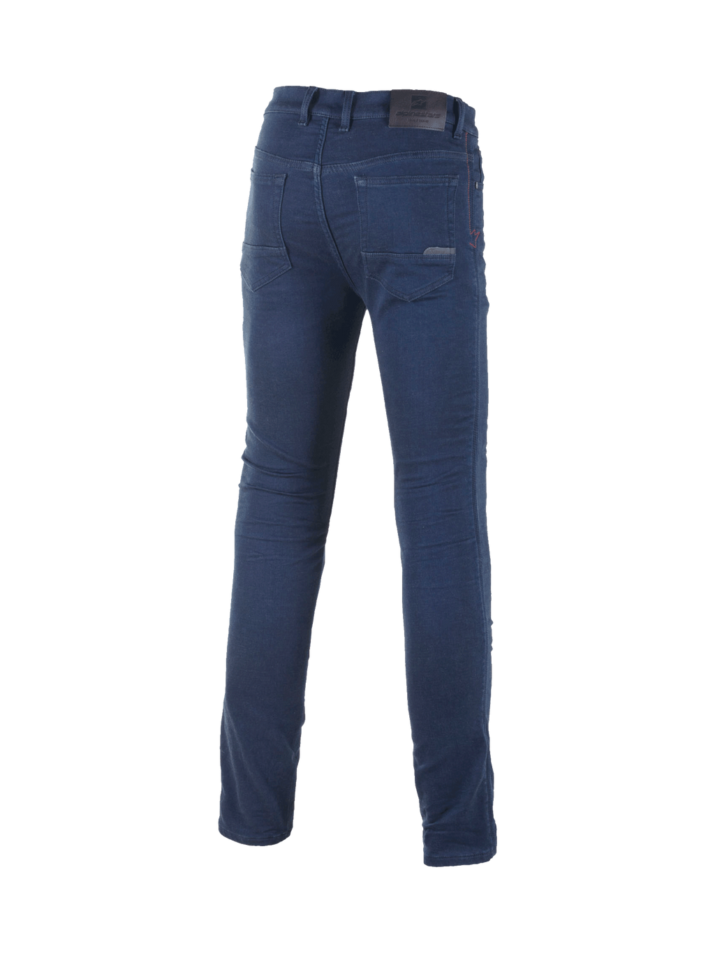 Alpinestars Calças De Ganga Cerium Tech Stretch De Moto, azul-escura, vista traseira, ajuste slim fit para homem, certificadas CE