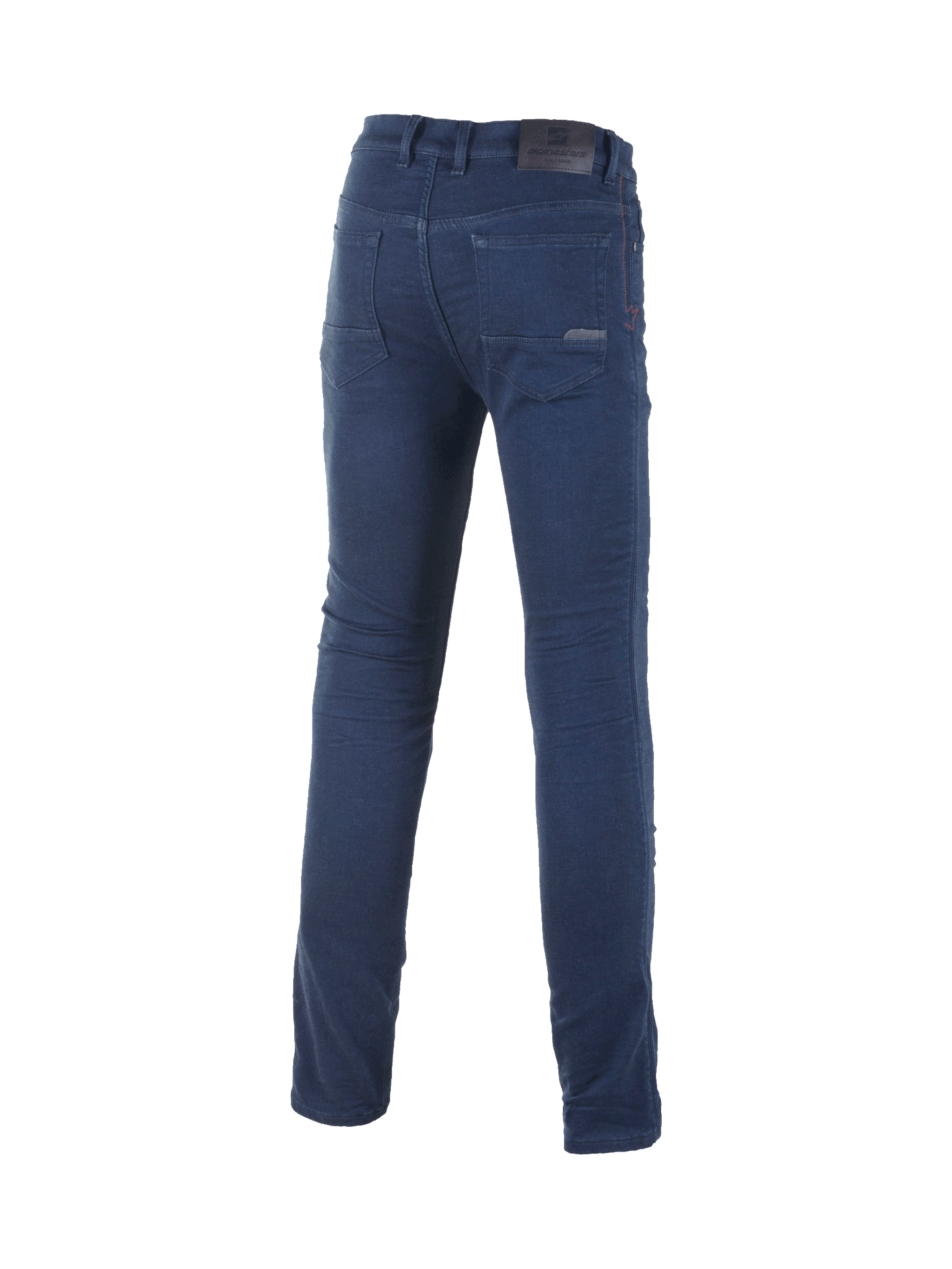 Alpinestars Calças De Ganga Cerium Tech Stretch De Moto, azul-escura, vista traseira, ajuste slim fit para homem, certificadas CE