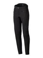 Alpinestars Alamosa Women Pants, calças de motociclismo urbanas, pretas, corte slim de alta performance, com cinto na cintura com fivela, bolsos com fecho de correr e tecido softshell elástico ergonómico, design minimalista inspirado no streetwear
