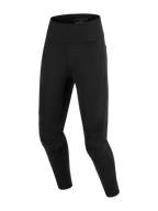 Alpinestars Stella Flex-Ast Leggings, leggings de motociclismo para mulher, pretas, com design de cintura alta e painéis de acordeão canelados nos joelhos, construção têxtil de corte justo para condução urbana em estrada
