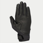 Luvas Alpinestars Stella C1 Windstopper V2 para Mulher, pretas, vista da palma com reforços em pele de flor integral e ponta do dedo indicador compatível com ecrã tátil, fecho do punho com gancho e laço, design urbano elegante