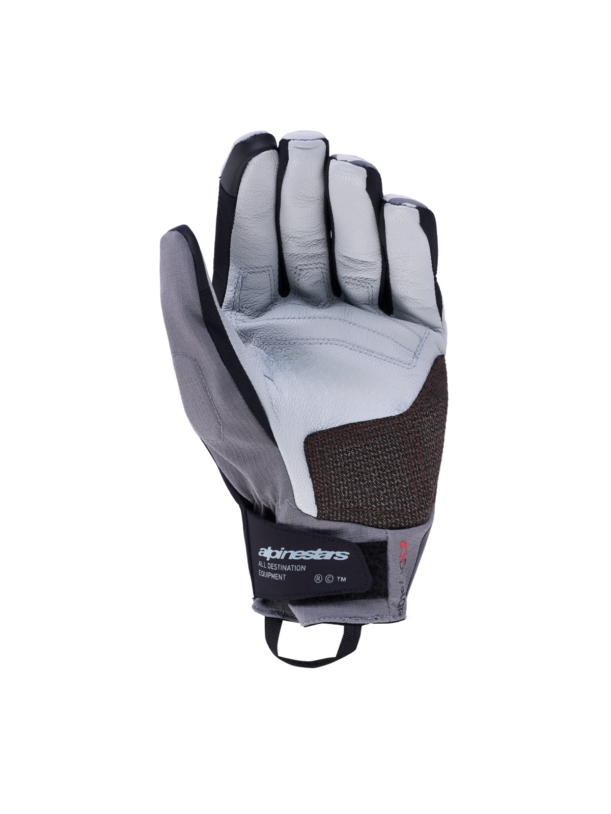 Alpinestars Harok Pro Drystar Luvas, luvas de moto de aventura, cinzentas e cinzentas escuras, com membrana Drystar impermeável e palma em pele de cabra