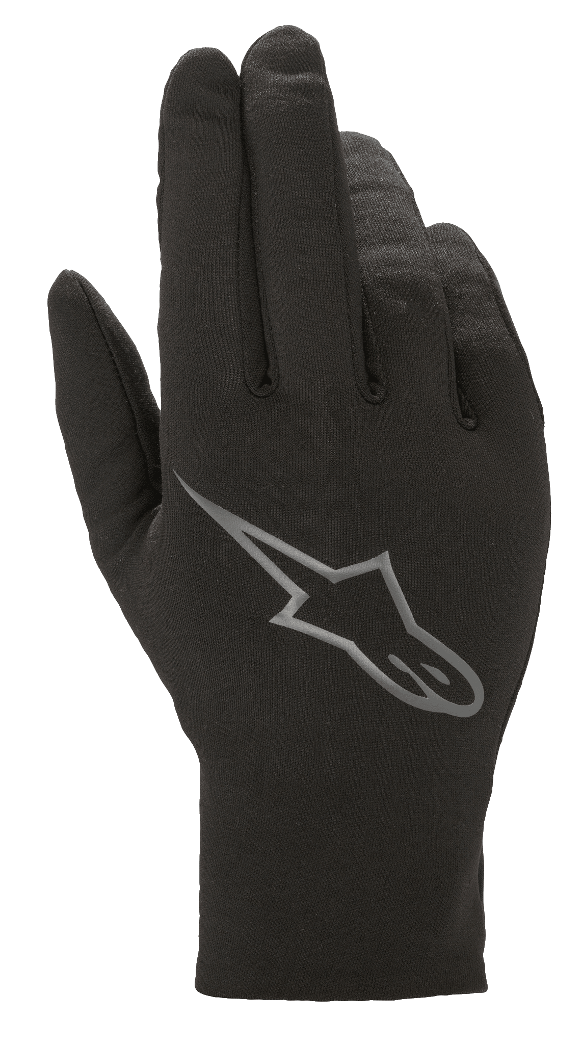 Alpinestars Range 2 In One GORE-TEX Inner Glove, forro térmico em fleece removível, preta com logótipo Astars cinzento nas costas da mão, acessório de luva de motociclismo multiestação