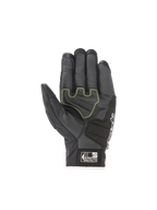 Alpinestars Luvas SMX Z Drystar®, luvas de moto racing pretas e impermeáveis, palma em pele de cabra com detalhes fluo.