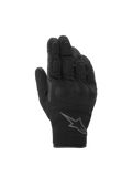 Luvas Alpinestars S-Max Drystar curtas para homem, pretas e cinzentas, impermeáveis, com proteção nos nós dos dedos.