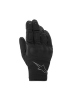 Luvas Alpinestars S-Max Drystar curtas para homem, pretas e cinzentas, impermeáveis, com proteção nos nós dos dedos.