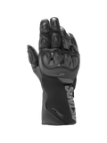 Luvas Alpinestars SP-365 Drystar, luvas de moto pretas e cinzentas, impermeáveis, com proteção de articulações SP.