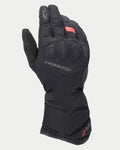 Luvas Alpinestars Stella Tourer W-7 V2 Drystar® para Mulher, luvas de motociclismo de inverno pretas, design de punho longo com proteção integrada nas articulações, painéis de têxtil e pele com logótipo Drystar vermelho e detalhes refletores.