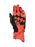 Alpinestars Luvas de couro GP Plus R V3, luvas de corrida, vermelhas e pretas, com proteção TPU, certificadas CE.