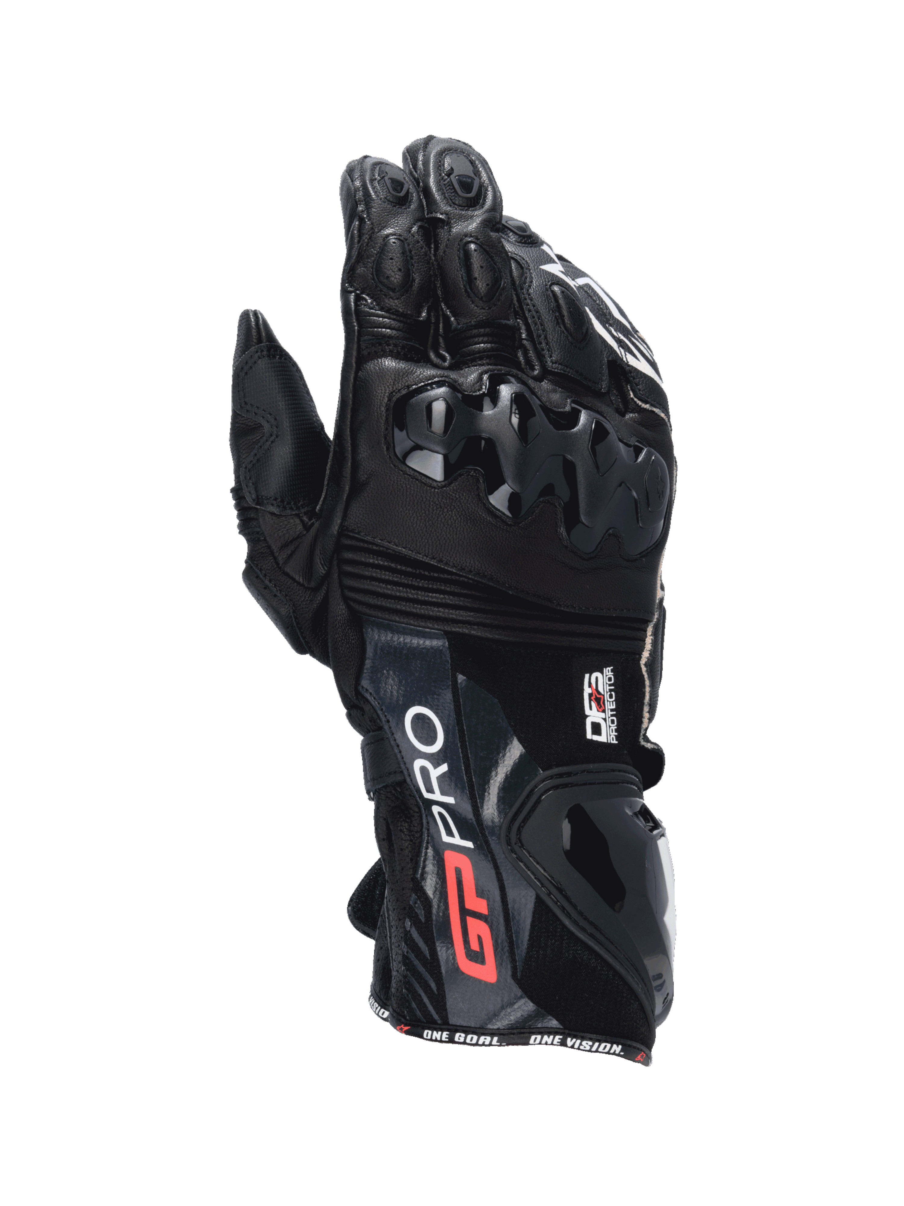 Alpinestars GP Pro R4, luvas de moto de corrida para homem, pretas, em couro com proteção DFS e punho longo.