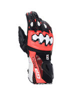 Alpinestars luvas GP Pro R4, luvas de moto para corrida, pretas, vermelhas e brancas, em couro com protetores DFS