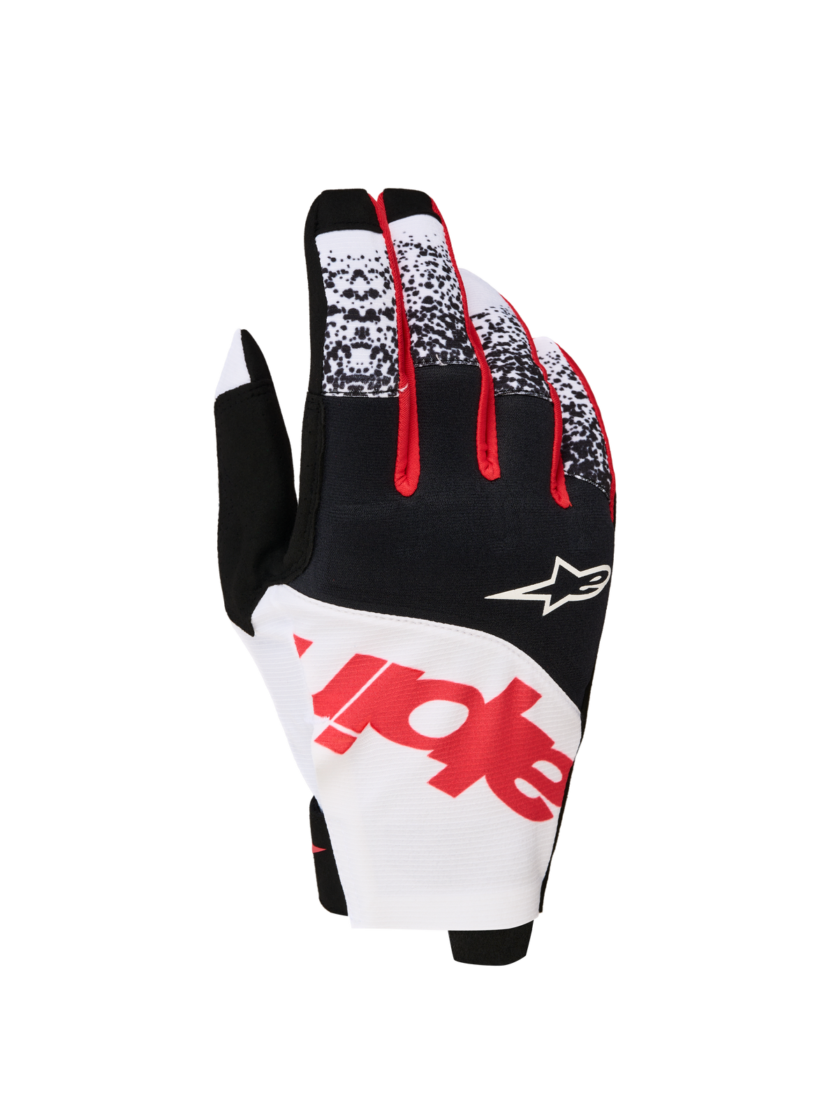 Alpinestars Techstar 2027, luvas de moto para motocross pretas e brancas, em micro ripstop elástico para homem.