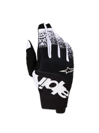 Alpinestars luvas Techstar 2027, luvas de motocross para homem, pretas e brancas em têxtil com gráficos arrojados.