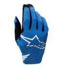 Alpinestars 2025 Radar Pro Gloves, luvas de motocross, azuis com logótipo Astar branco e riscas pretas diagonais, design em malha leve e respirável para performance em todo-o-terreno