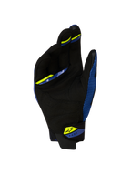 Alpinestars Megawatt V2 Air, luvas de moto para motocross e enduro, azul-claro e pretas, vista traseira mostrando a malha 3D de alta tenacidade e a construção do punho em neoprene