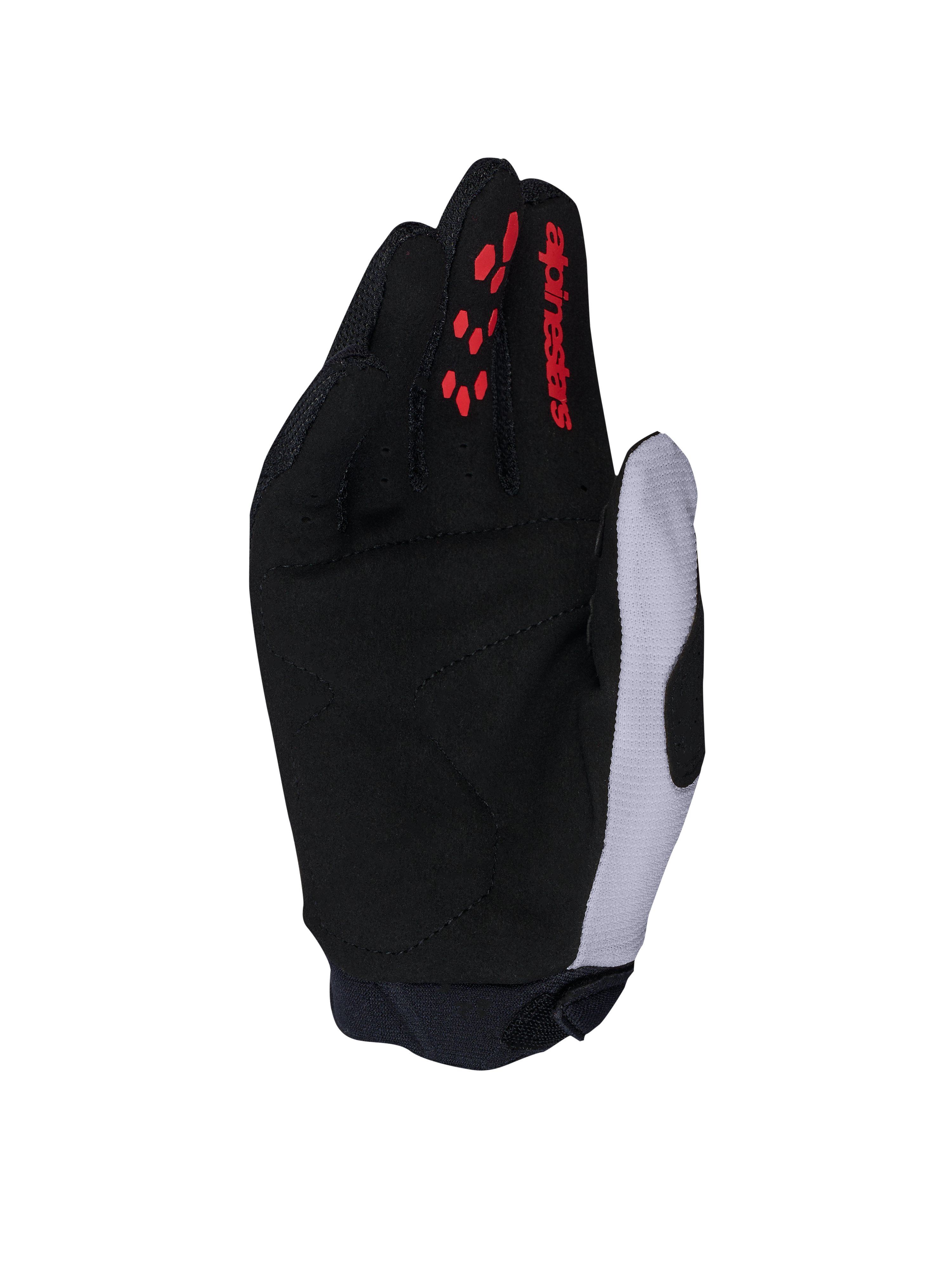 Alpinestars Luvas Full Bore V2, luvas de motocross para homem, pretas e lilás claro, com palma em camurça sintética reforçada e pormenores vermelhos, proteção off-road
