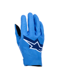 Luvas Alpinestars Supertech MX, luvas de motocross, azul Ucla com detalhes em azul escuro e branco, logótipo de estrela grande no dorso, perfurações a laser para respirabilidade, design ergonómico sem costuras para todo-o-terreno