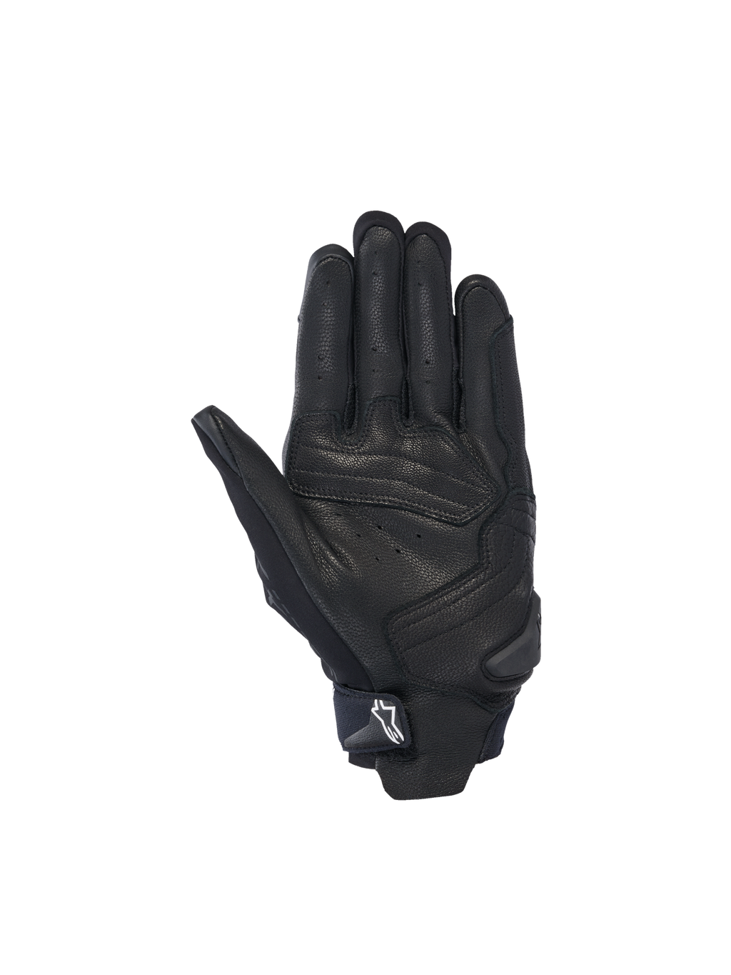 Alpinestars Luvas SP X 7, luvas de moto para homem, pretas, em couro perfurado com deslizador na palma, cano curto, certificadas CE KP6