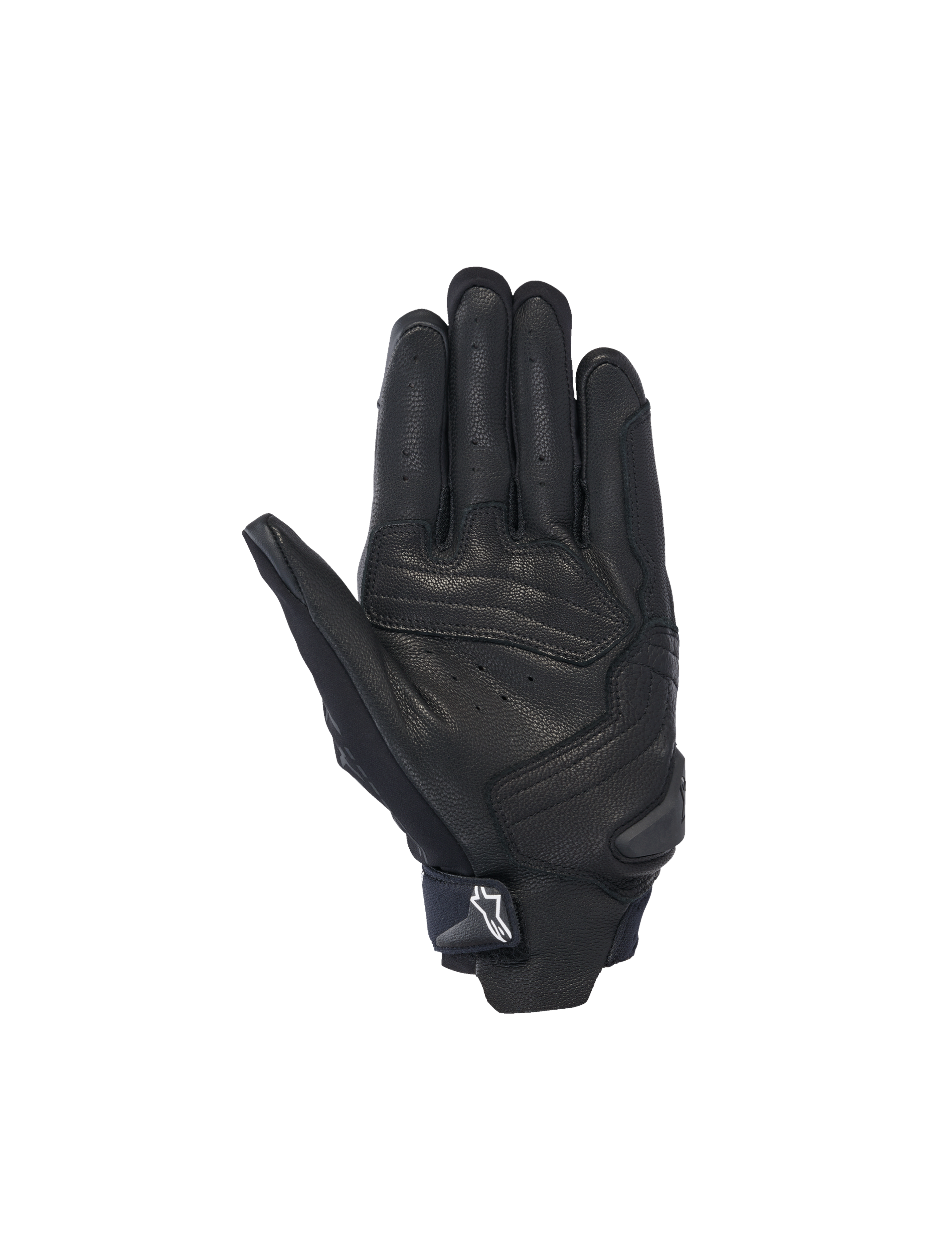 Alpinestars Luvas SP X 7, luvas de moto para homem, pretas, em couro perfurado com deslizador na palma, cano curto, certificadas CE KP6