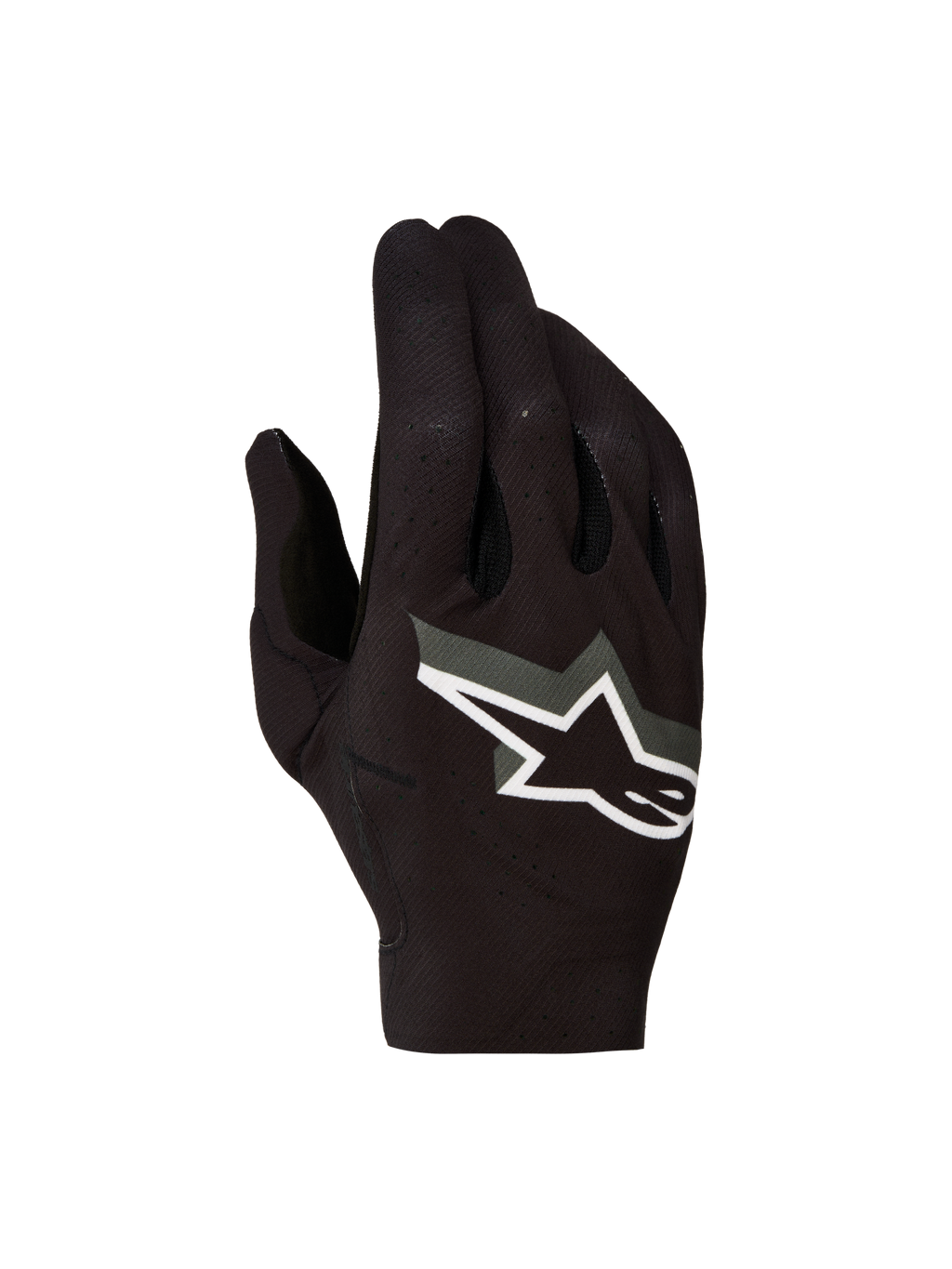 Alpinestars Supertech MX 2027, luvas de moto para motocross, para homem, pretas e brancas, em tecido respirável.