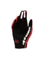 Luvas Alpinestars Supertech MX 2027 para homem, vermelhas e pretas, com palma perfurada e grips de silicone.