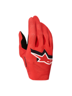 Alpinestars Luvas Supertech MX 2027, luvas de motocross vermelhas com logótipo de estrela e perfurações a laser.
