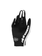 Luvas Supertech MX Alpinestars, luvas de motocross para homem, pretas e brancas, com palmas perfuradas para maior ventilação e controlo preciso em corrida.