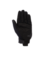 Luvas Alpinestars Reef V2, Pretas, luvas de motociclismo de punho curto, vista da palma com material em camurça sintética, acolchoamento reforçado na palma e fecho de punho em gancho e laço, design urbano moderno para condução em estrada