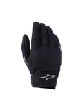 Alpinestars Ignite Gloves, Urban Motorcycle Gloves, Black, featuring a breathable mesh upper, NUCLEON PLASMA knuckle protection, and a white Alpinestars star logo on the cuff.