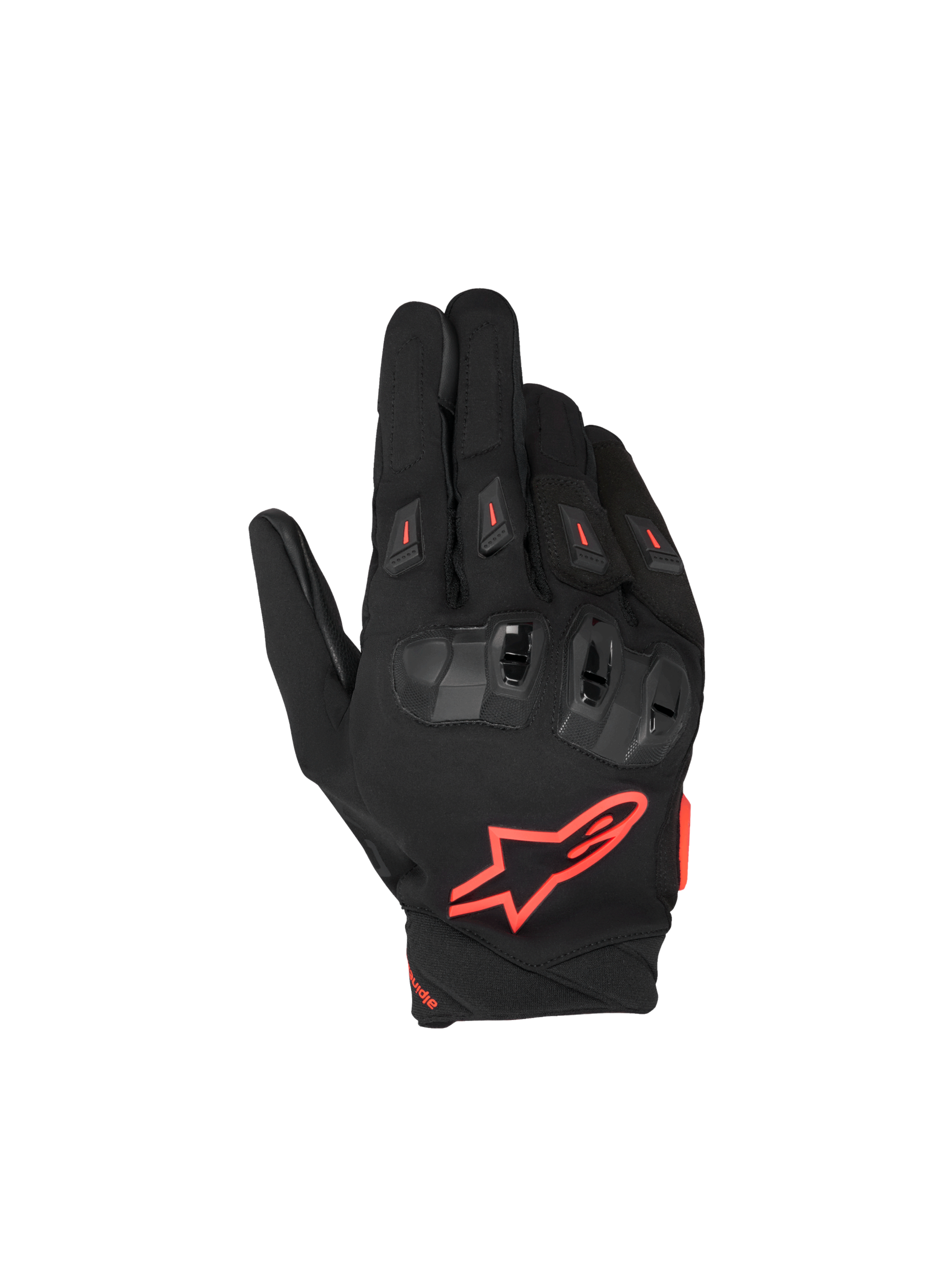 Alpinestars SP X 3, luvas de moto para corrida, masculinas, pretas e vermelhas fluo, proteção TPU, certificadas CE