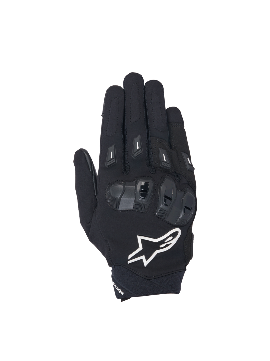 Alpinestars luvas SP X 3, luvas de moto para corrida para homem, pretas e brancas, com proteção em TPU e painéis de malha.