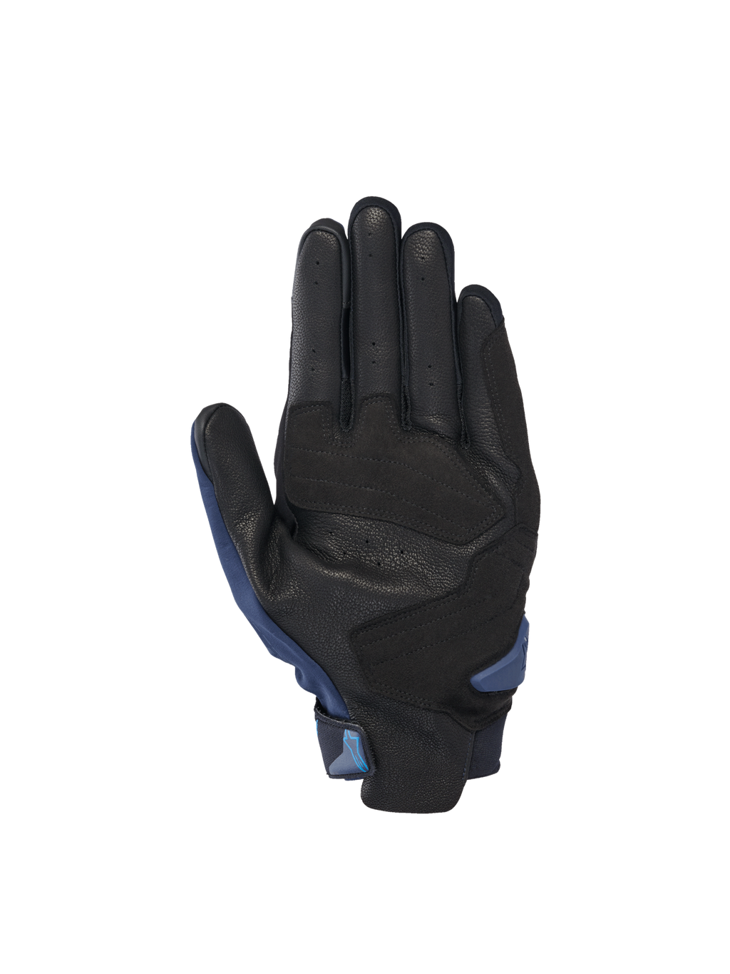 Alpinestars Luvas SP X 3, luvas de moto para corrida para homem, pretas e azuis, com palma em pele perfurada.
