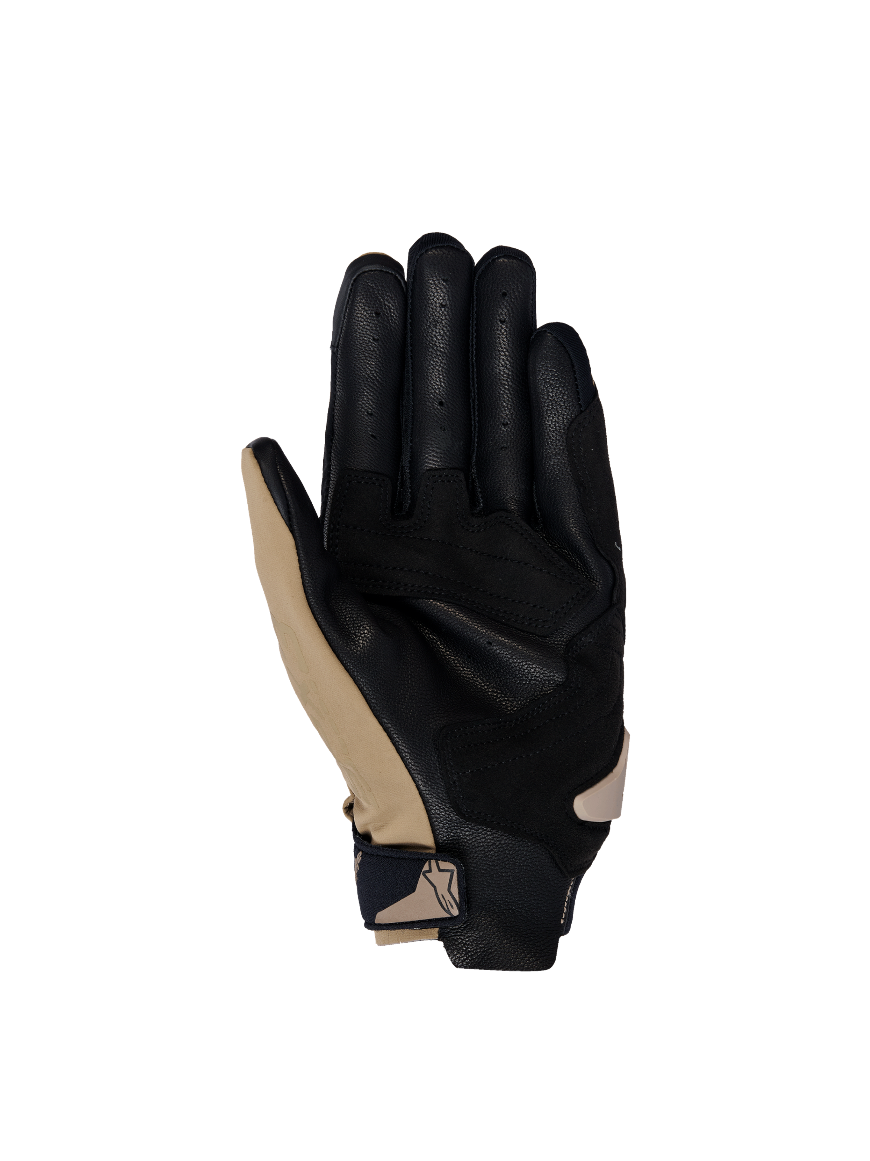 Alpinestars Luvas SP X 3, luvas de moto para homem, pretas e castanhas, palma em couro perfurado com reforços sintéticos, equipamento de proteção para estrada e corrida