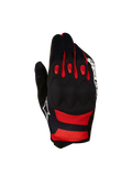 Alpinestars Luvas Techdura, luvas de moto para motocross e todo-o-terreno, pretas e vermelhas, com proteção viscoelástica nos nós dos dedos e inserções flexíveis em TPR.