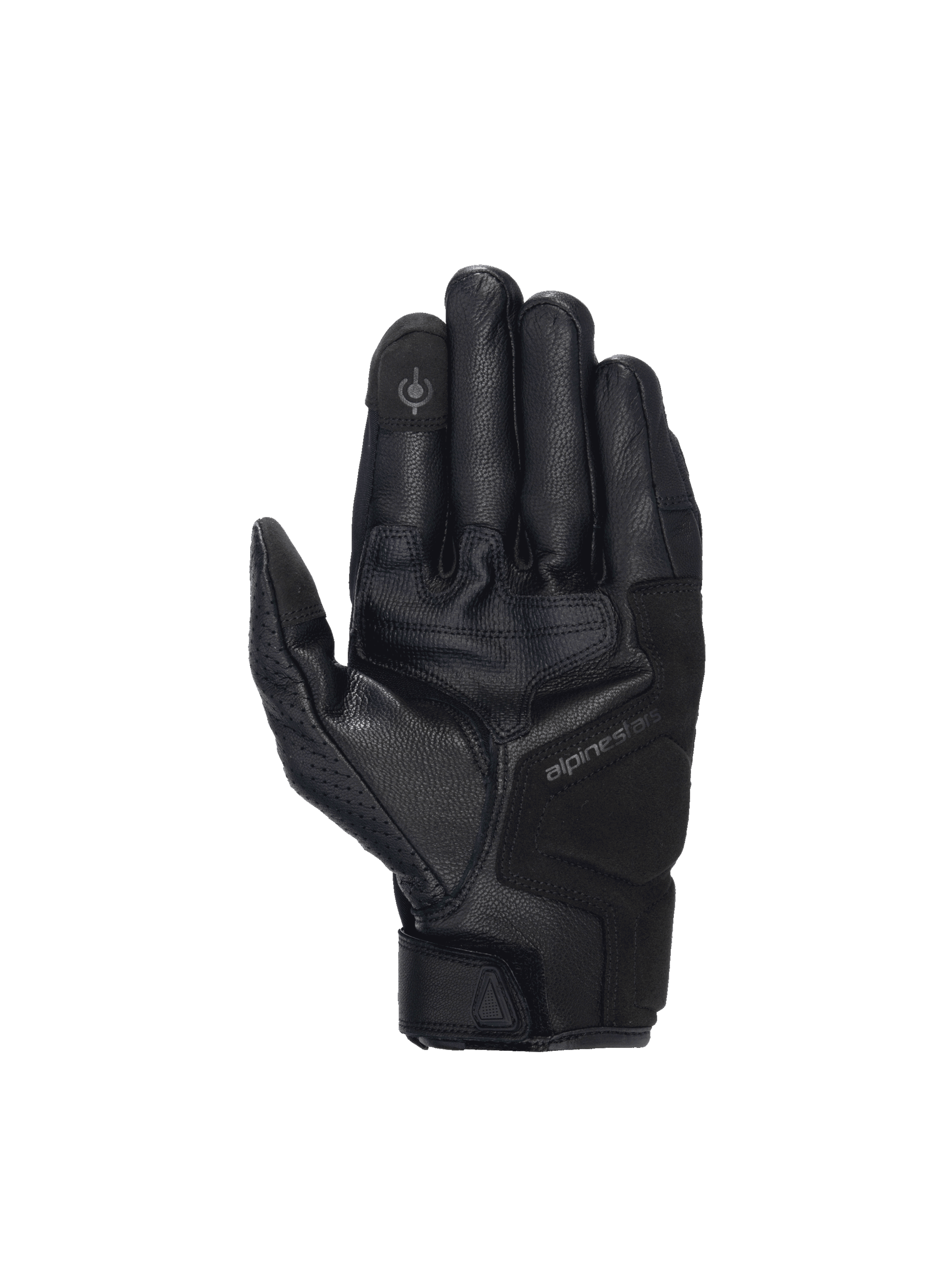 Alpinestars Celer V3, luvas de moto para estrada para homem, pretas, em couro de cabra com dedo indicador tátil
