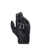 Luvas Alpinestars Celer V3, luvas de moto pretas em couro de cabra com proteção rígida em PU e punho curto.